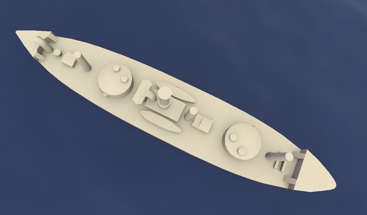 Brazilian Ironclad Lima Barros 3D print model_3