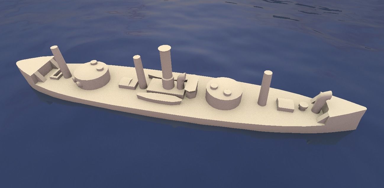 Brazilian Ironclad Lima Barros 3D print model_7