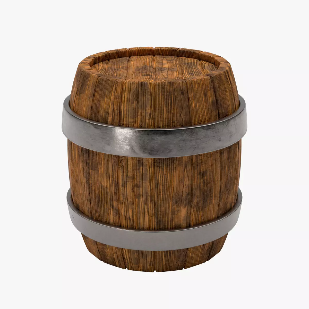 Wooden barrel Free 3D model