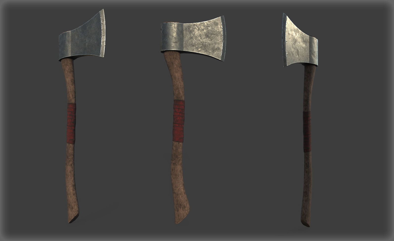 Low Poly Game Ready Axe Low-poly 3D model_1