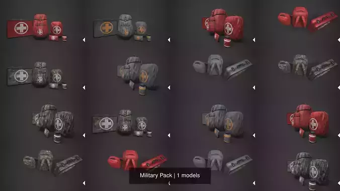 Military Pack 3D Model Collection