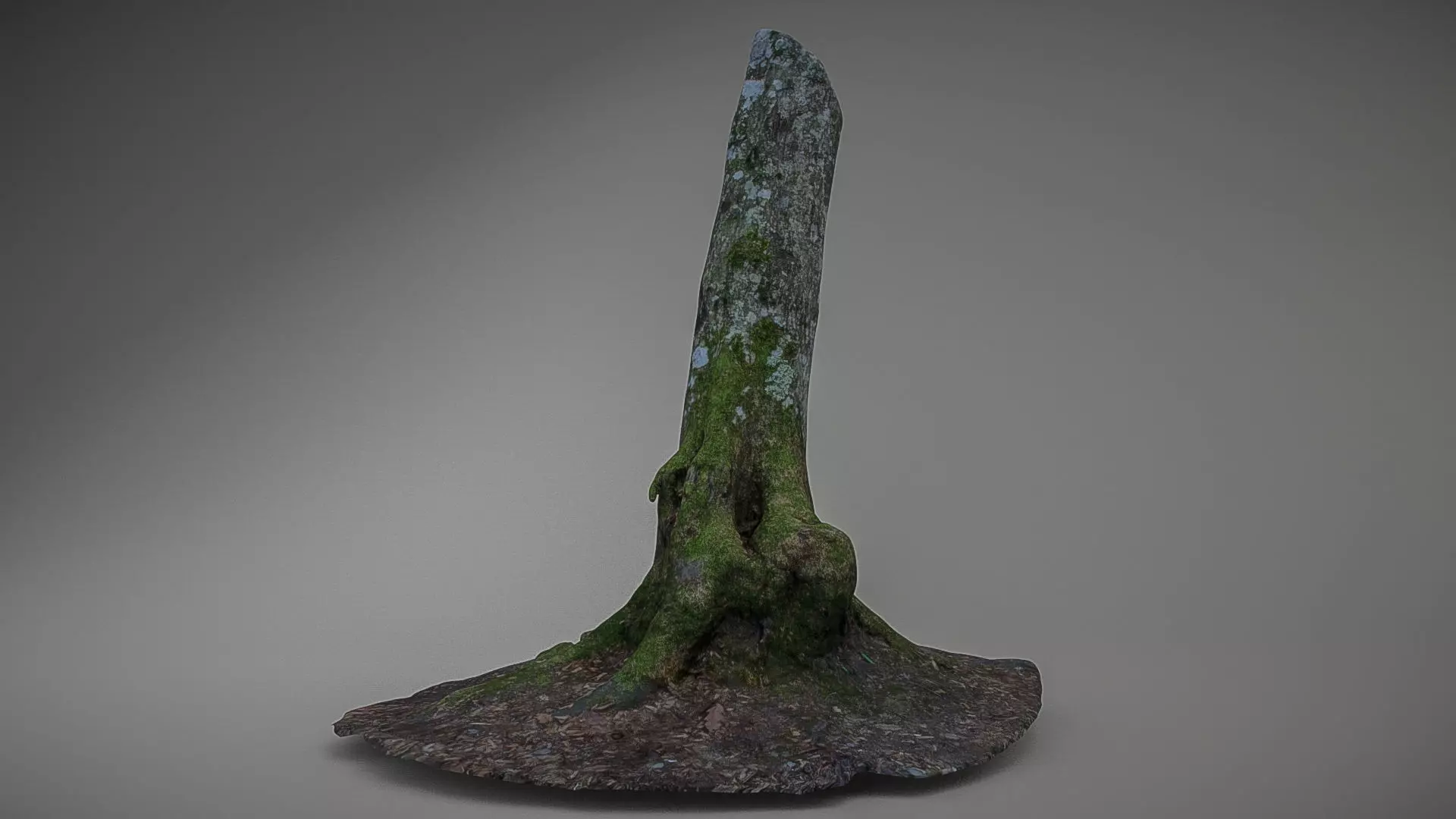 Mossy tree low poly Low-poly 3D model