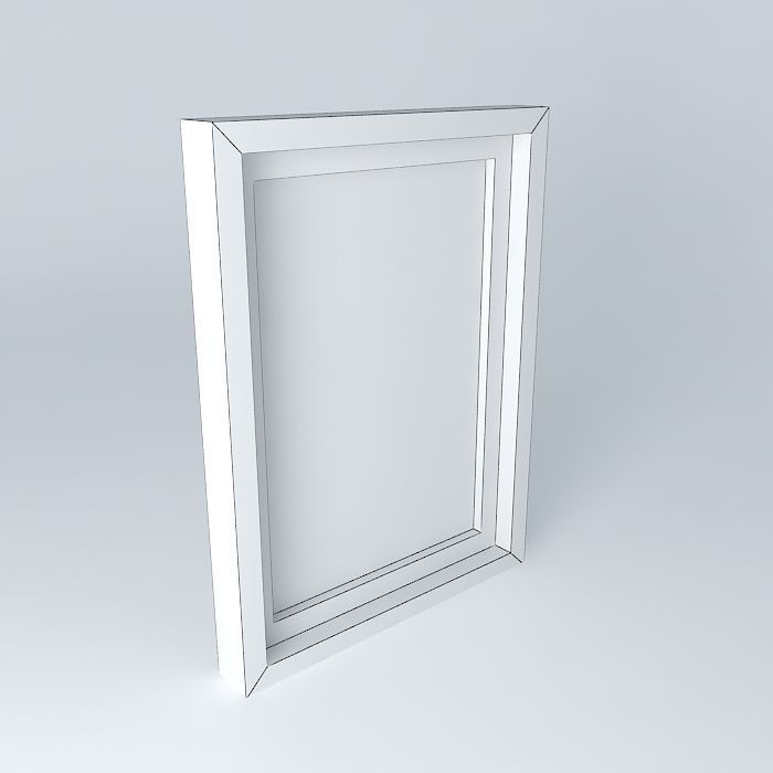 Transport rectangular glass frame Free 3D model_3