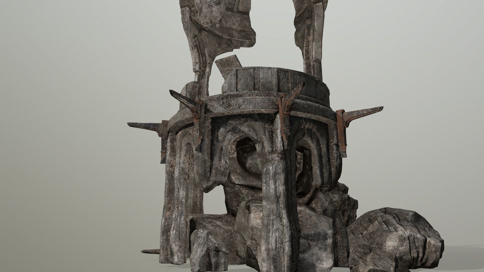 old temple  Low-poly 3D model_13