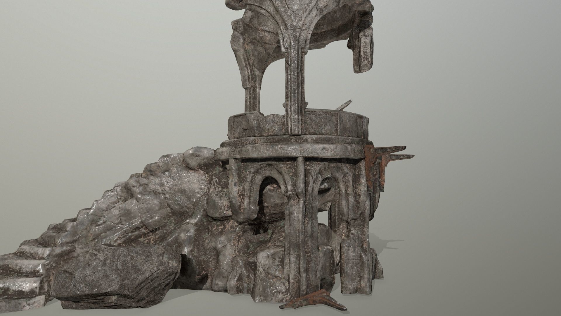 old temple  Low-poly 3D model_12