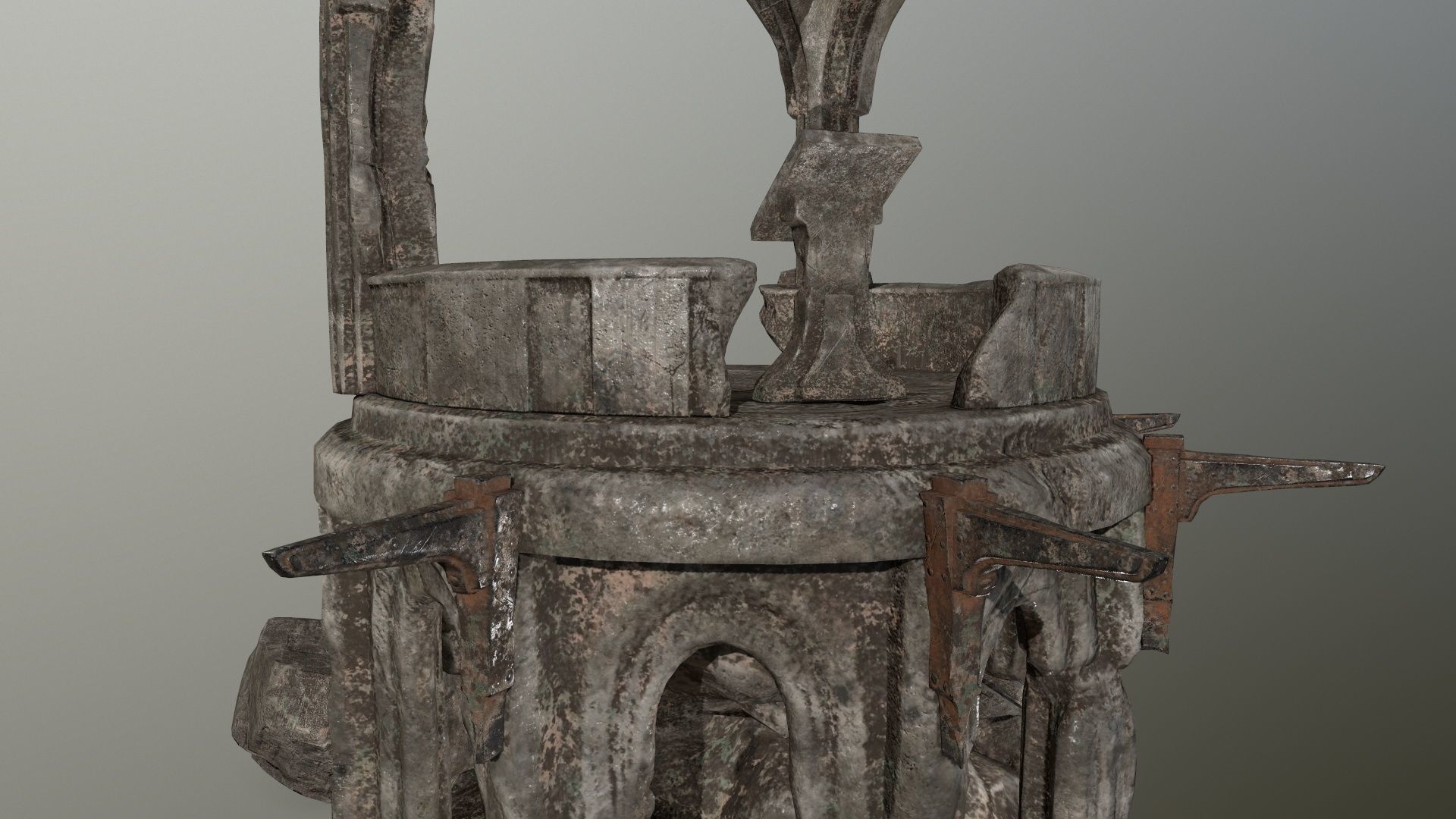 old temple  Low-poly 3D model_5