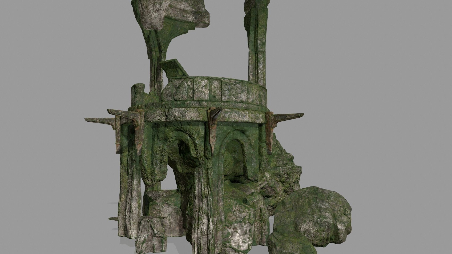 old temple  1 Low-poly 3D model_8
