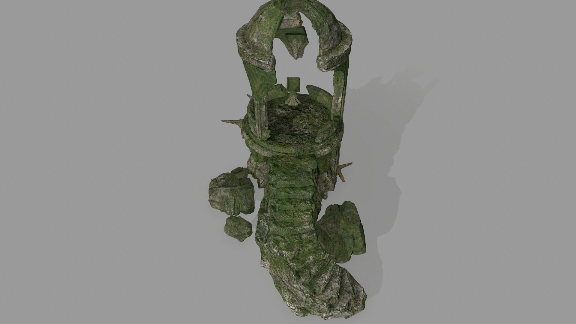 old temple  1 Low-poly 3D model_6