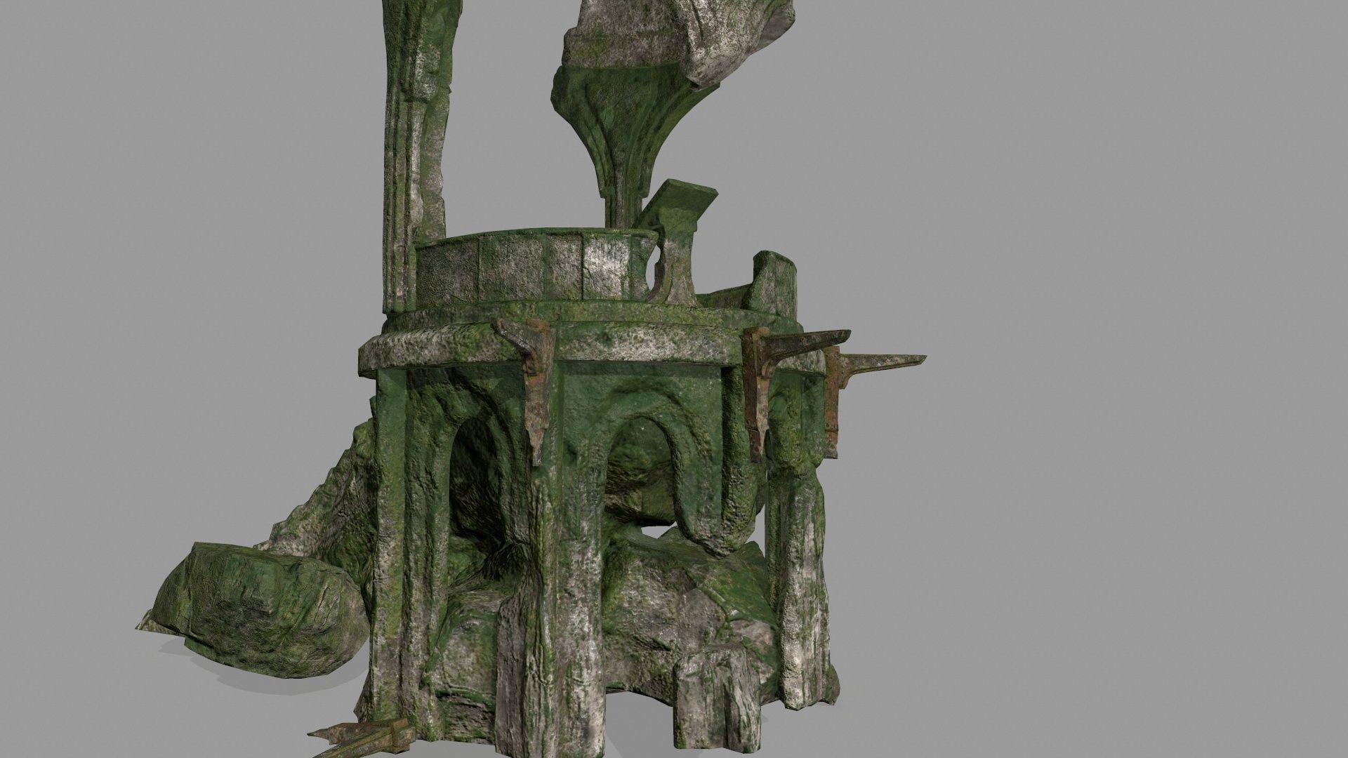 old temple  1 Low-poly 3D model_9