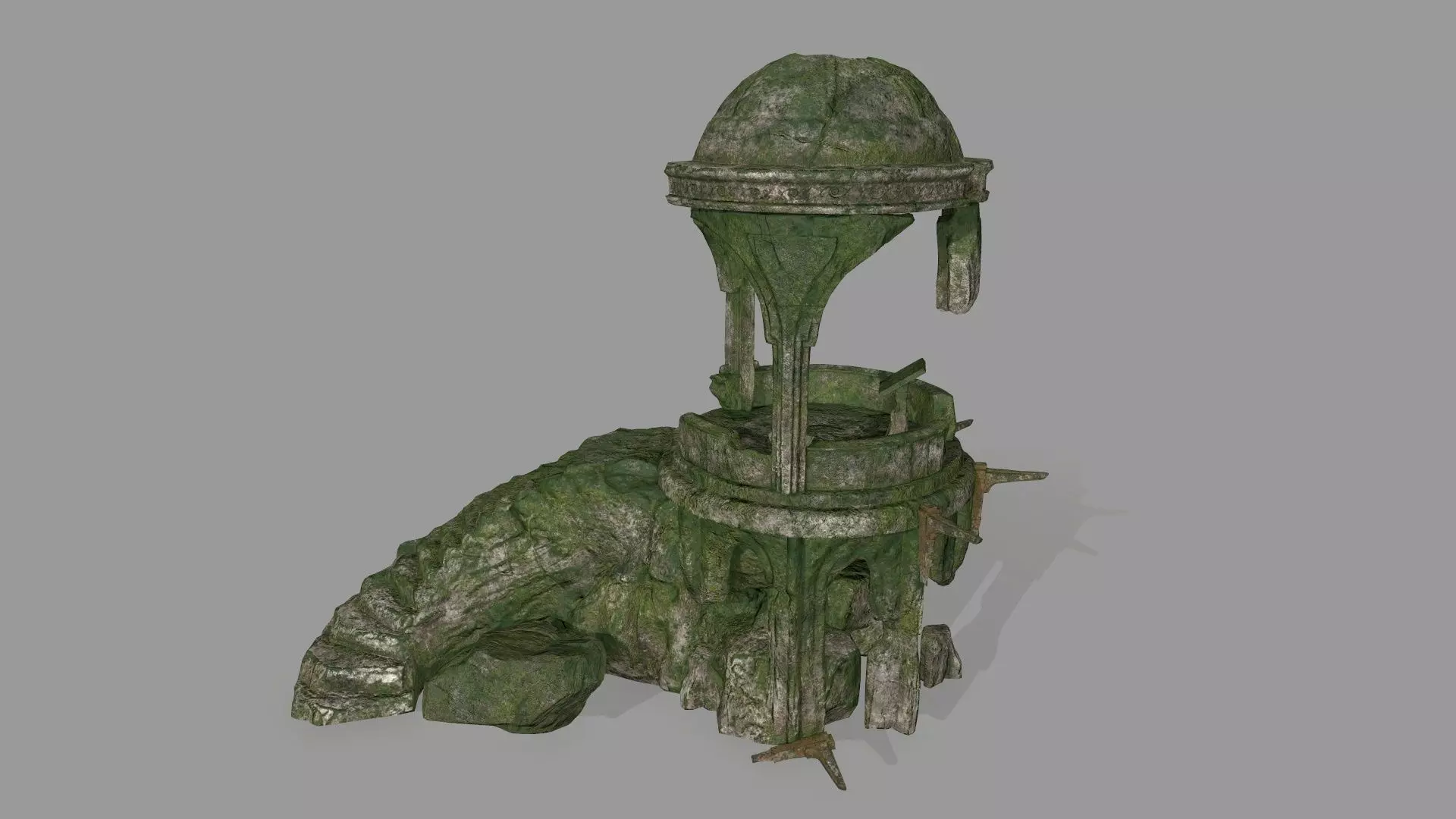 old temple  1 Low-poly 3D model_0