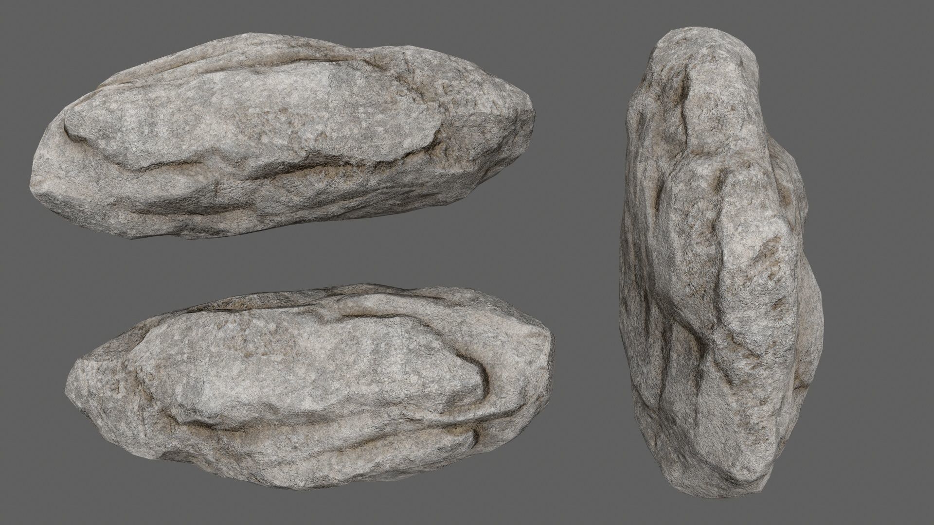 rocks and stones Low-poly 3D model_12