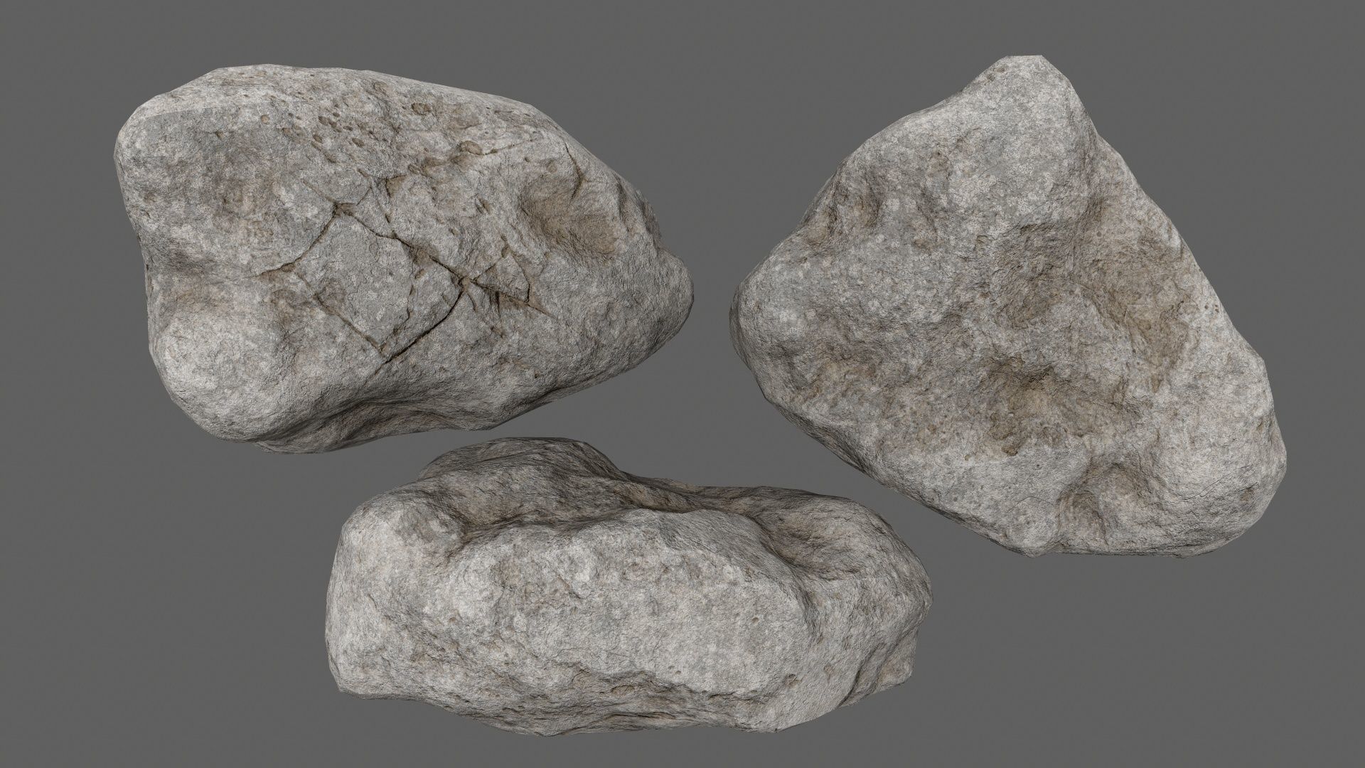 rocks and stones Low-poly 3D model_15