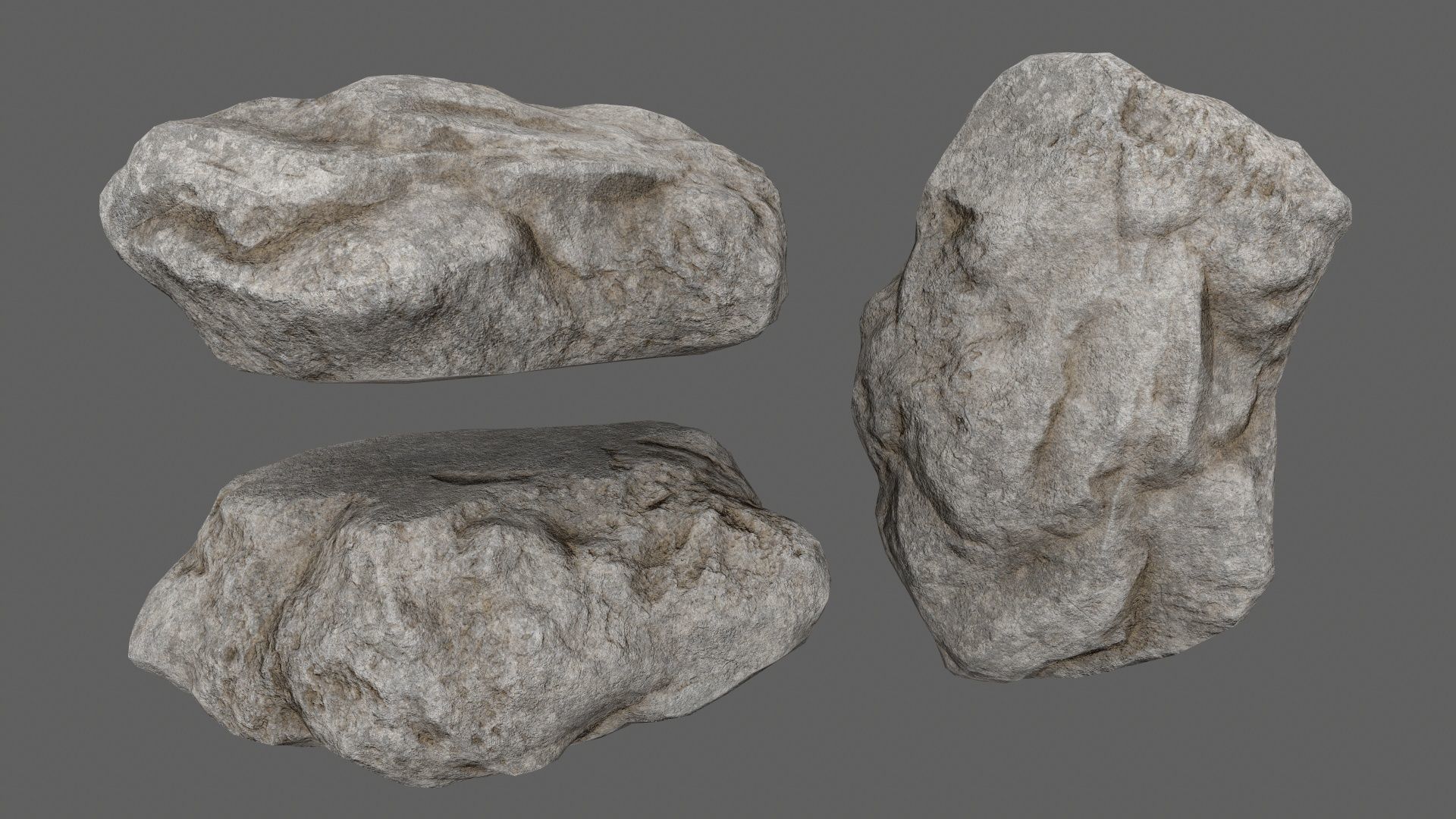 rocks and stones Low-poly 3D model_13