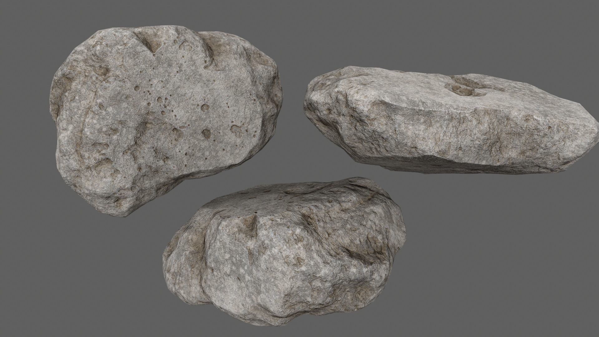 rocks and stones Low-poly 3D model_14