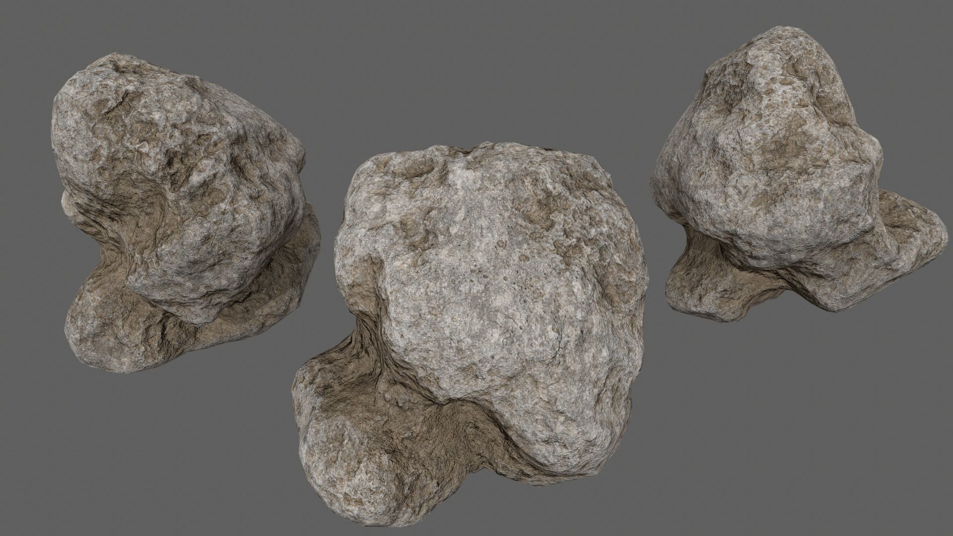 rocks and stones Low-poly 3D model_9
