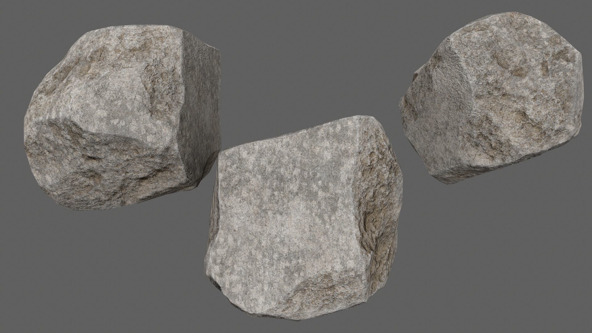 rocks and stones Low-poly 3D model_8