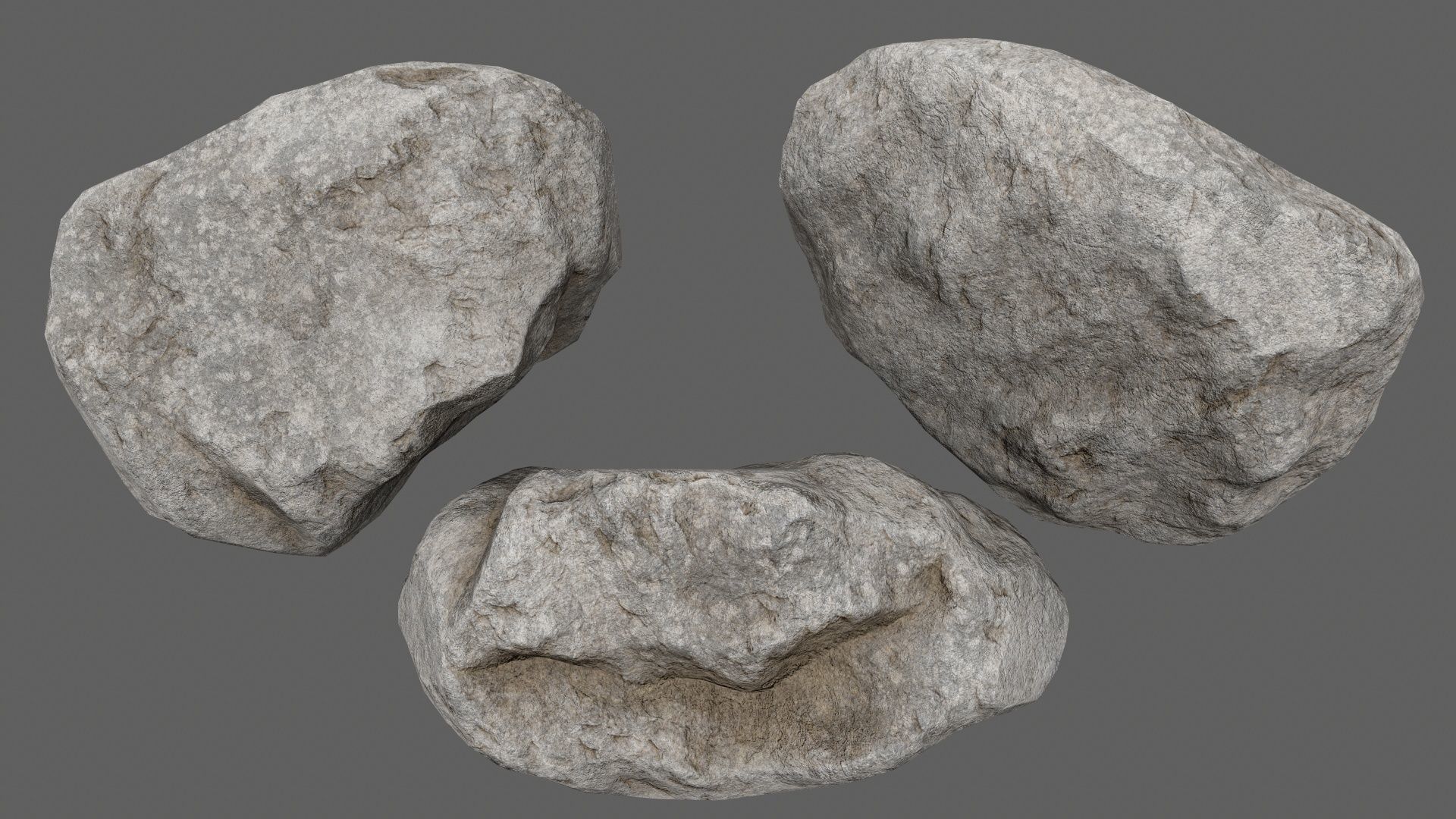 rocks and stones Low-poly 3D model_17