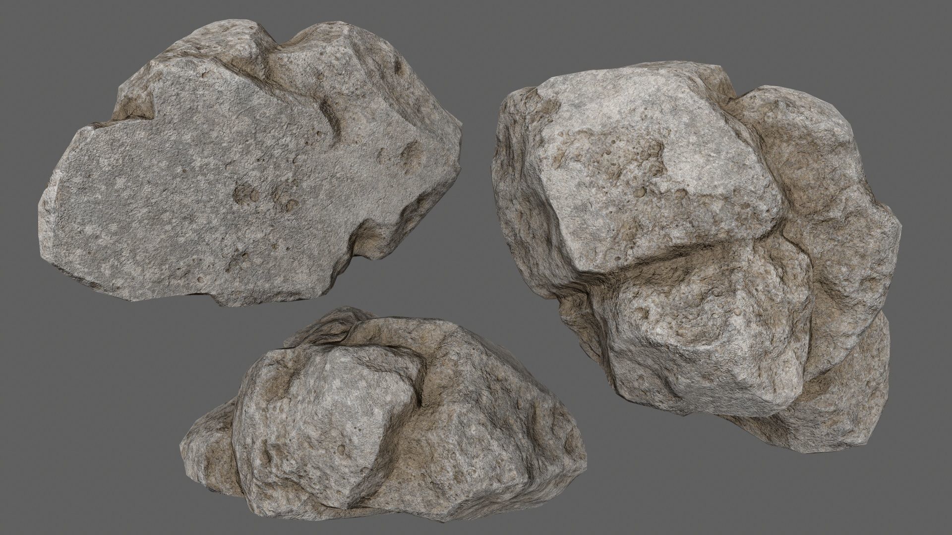 rocks and stones Low-poly 3D model_11