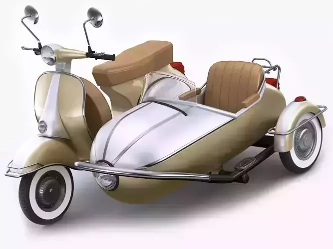 Generic retro scooter with sidecar