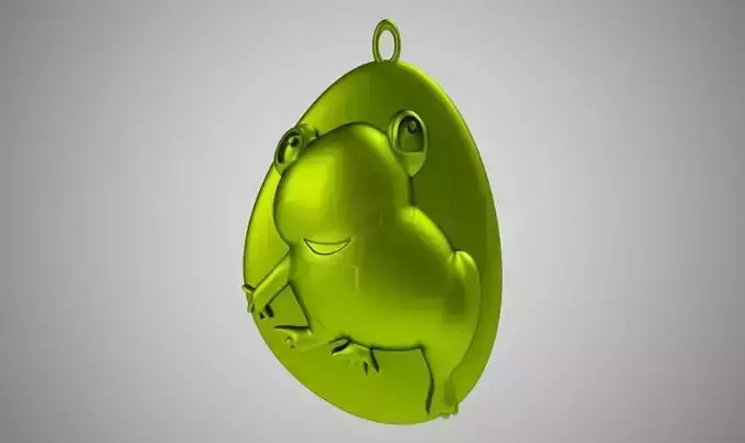 Rock Frog Necklace 3D print model