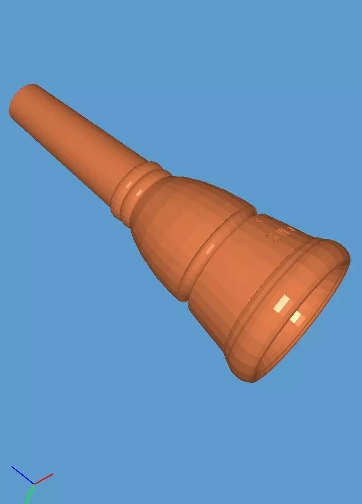 Schaller 1-S Trombone Mouthpiece 3D print model_0