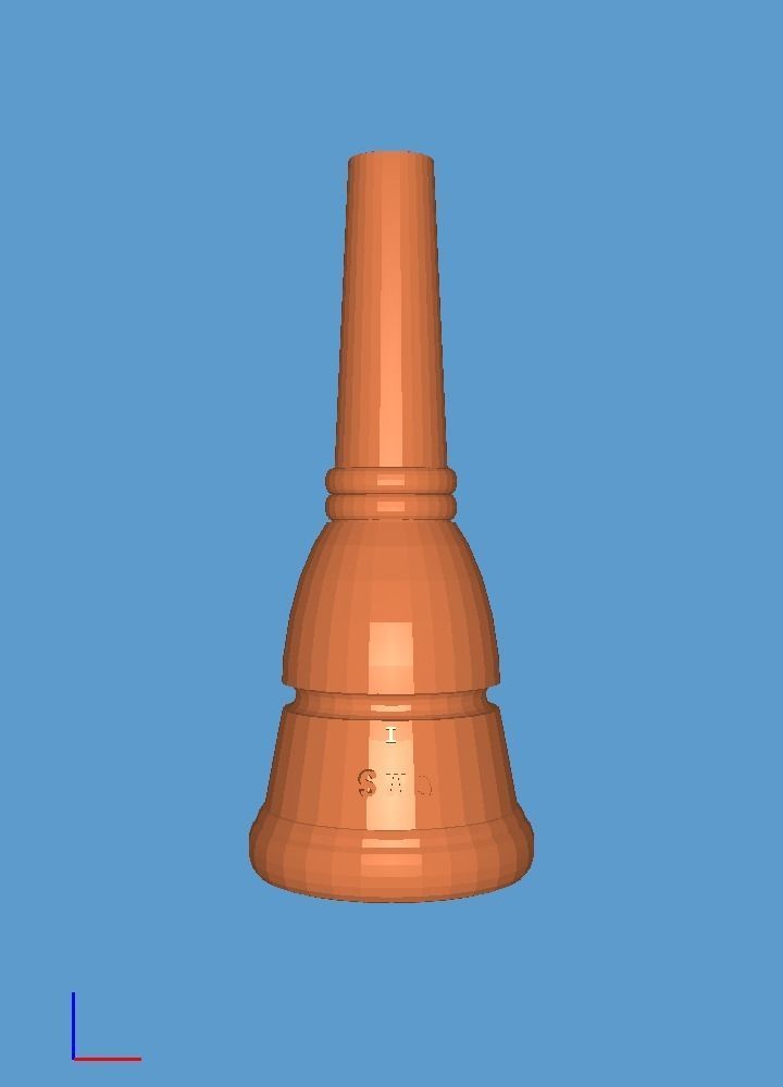 Schaller 1-S Trombone Mouthpiece 3D print model_2