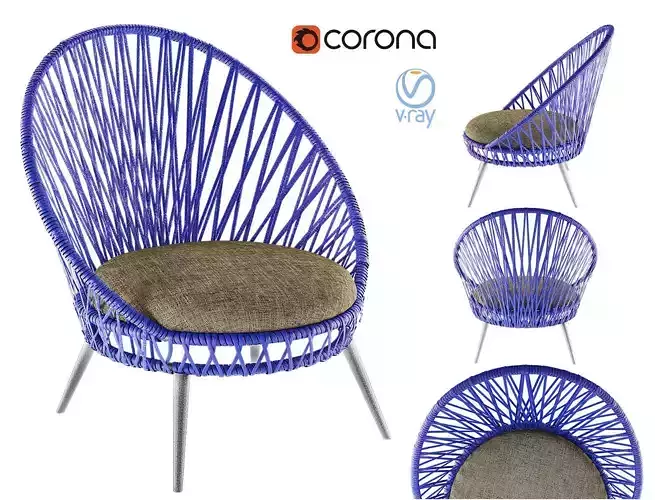 Mindo Usa Panna Lounge Armchair 3D model