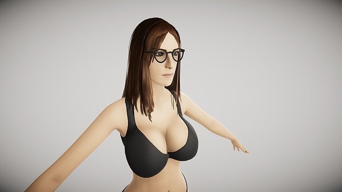 Simple Woman Character 3D model