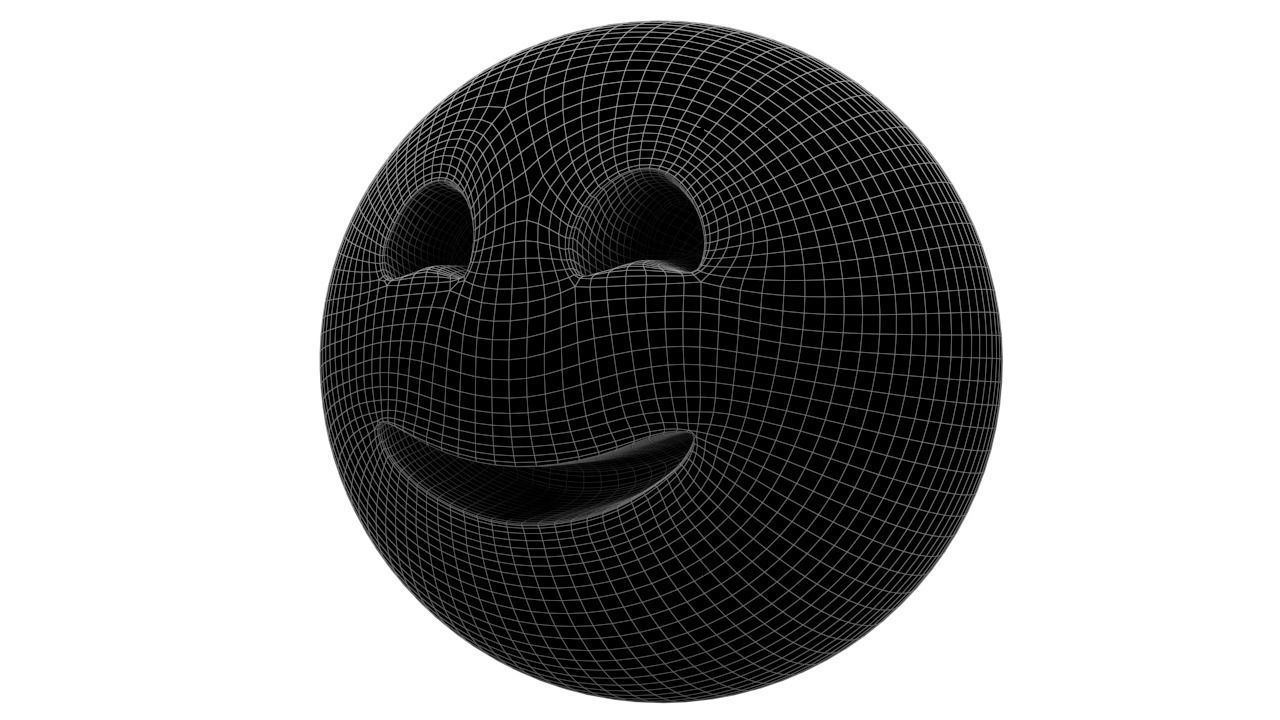 Smiling Face With Smiling Eyes Low-poly 3D model_5