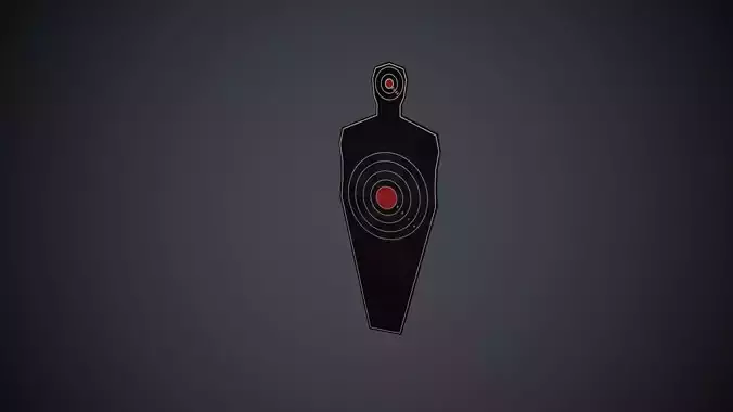 Range Target Hit Low-poly 3D model