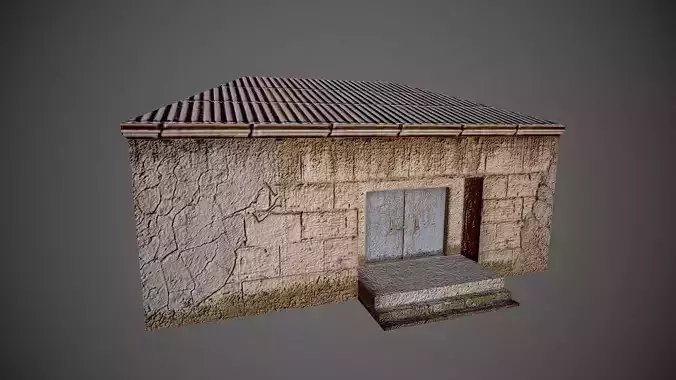 Old Village Post House Low-poly 3D model