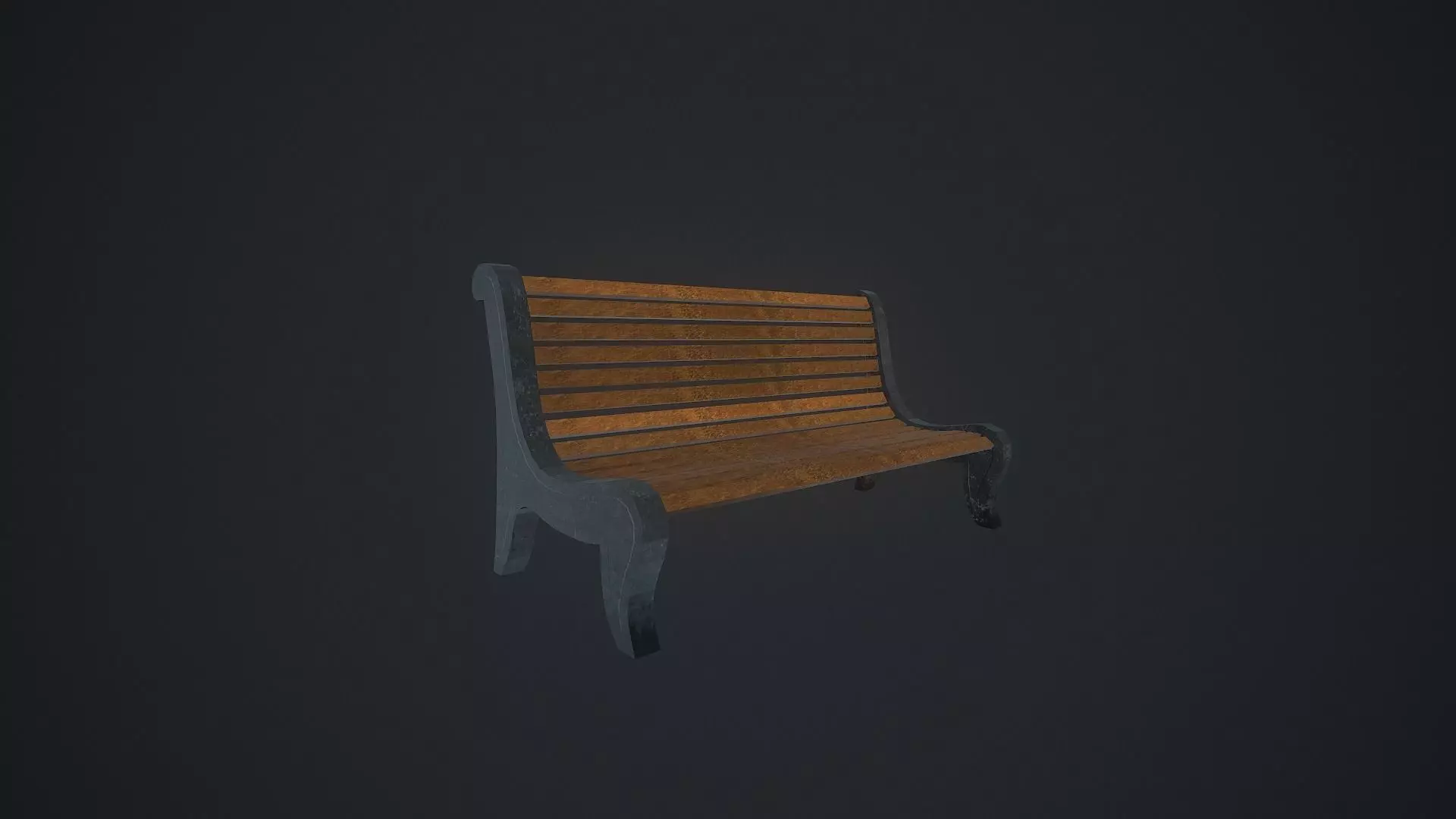 Park Bench Free low-poly 3D model