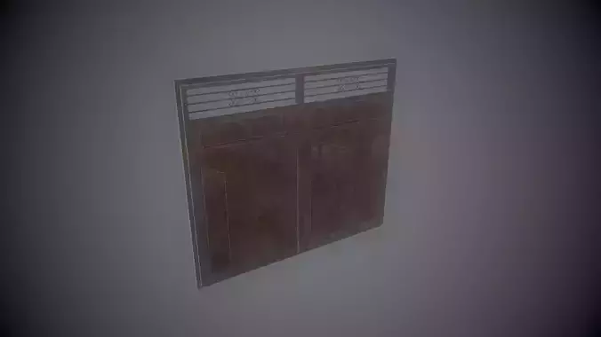Old Rusty Metal Gates Low-poly 3D model