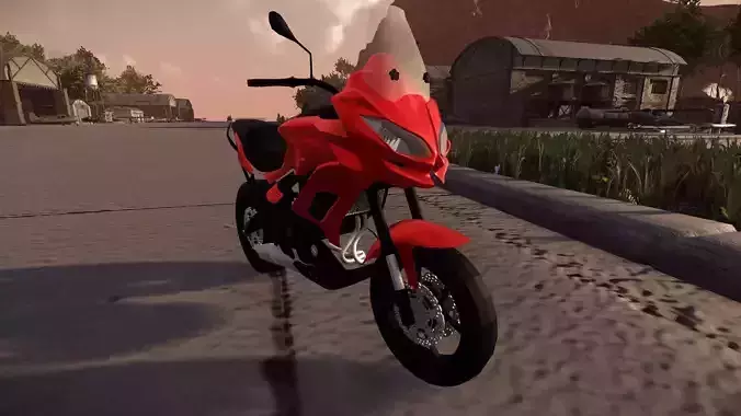 Kawasaki Versys Motorcycle 3d Model Game Ready 