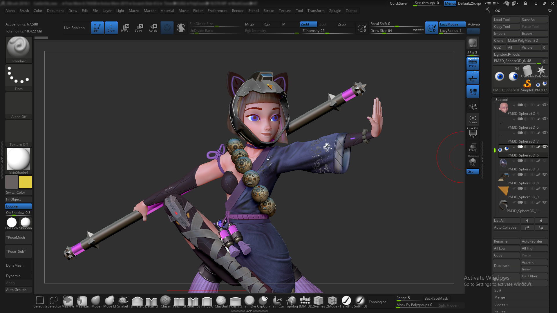 Cat girl Fanart 3D print model_15