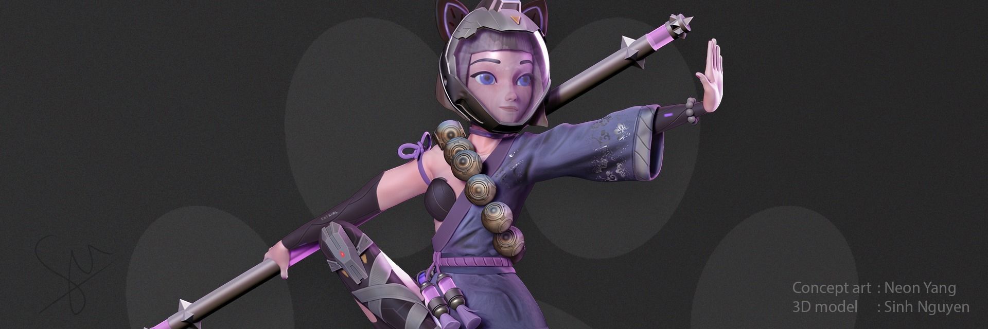 Cat girl Fanart 3D print model_13