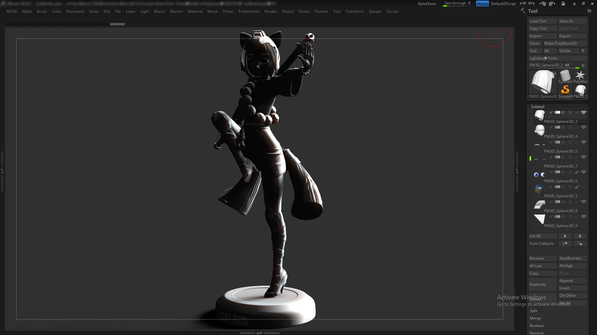 Cat girl Fanart 3D print model_17