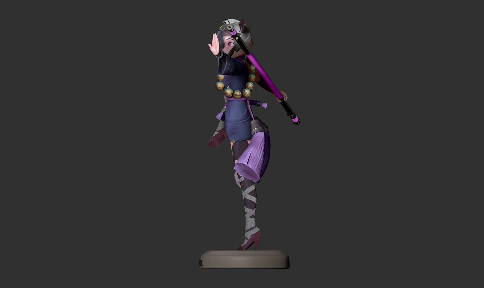 Cat girl Fanart 3D print model_6