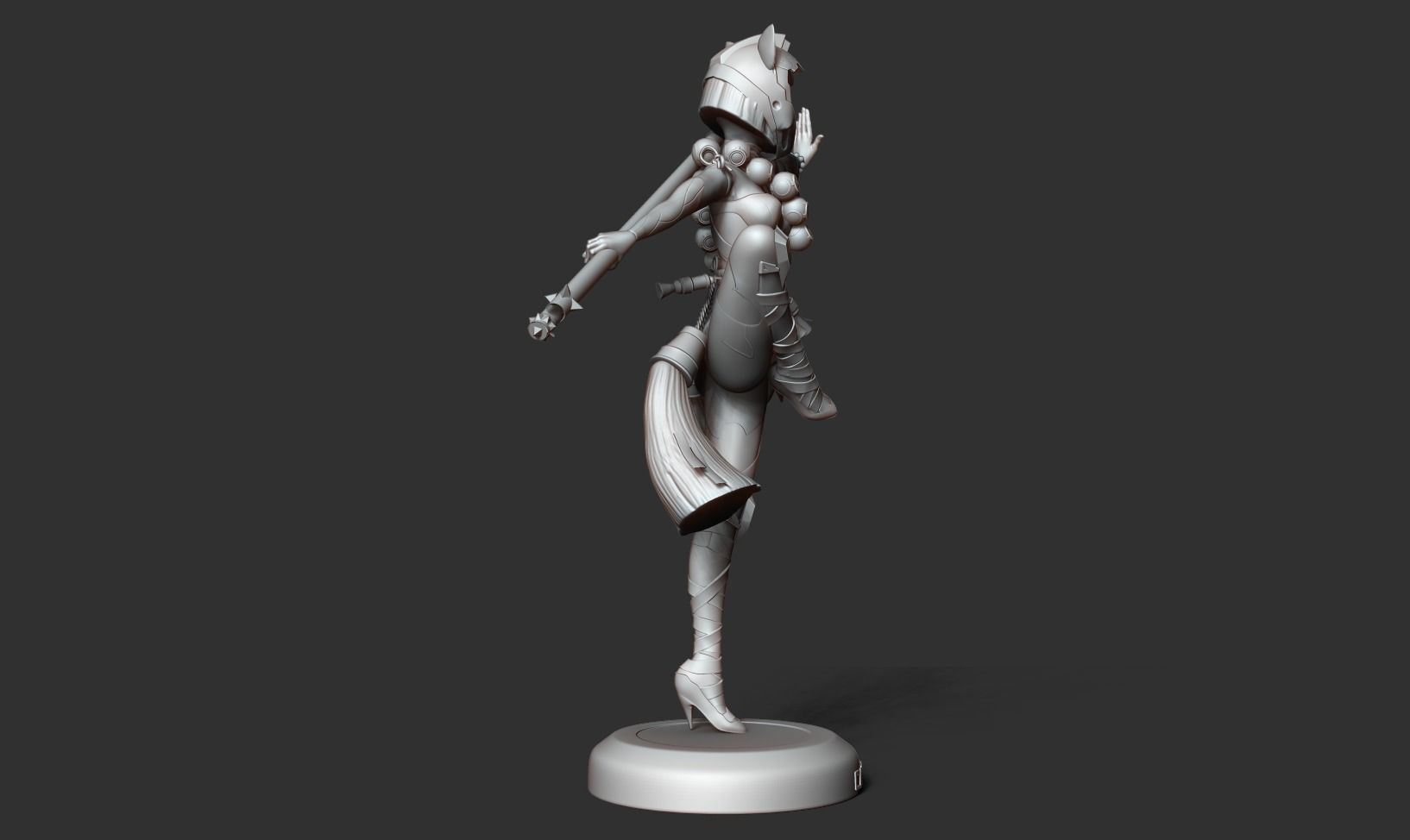 Cat girl Fanart 3D print model_12