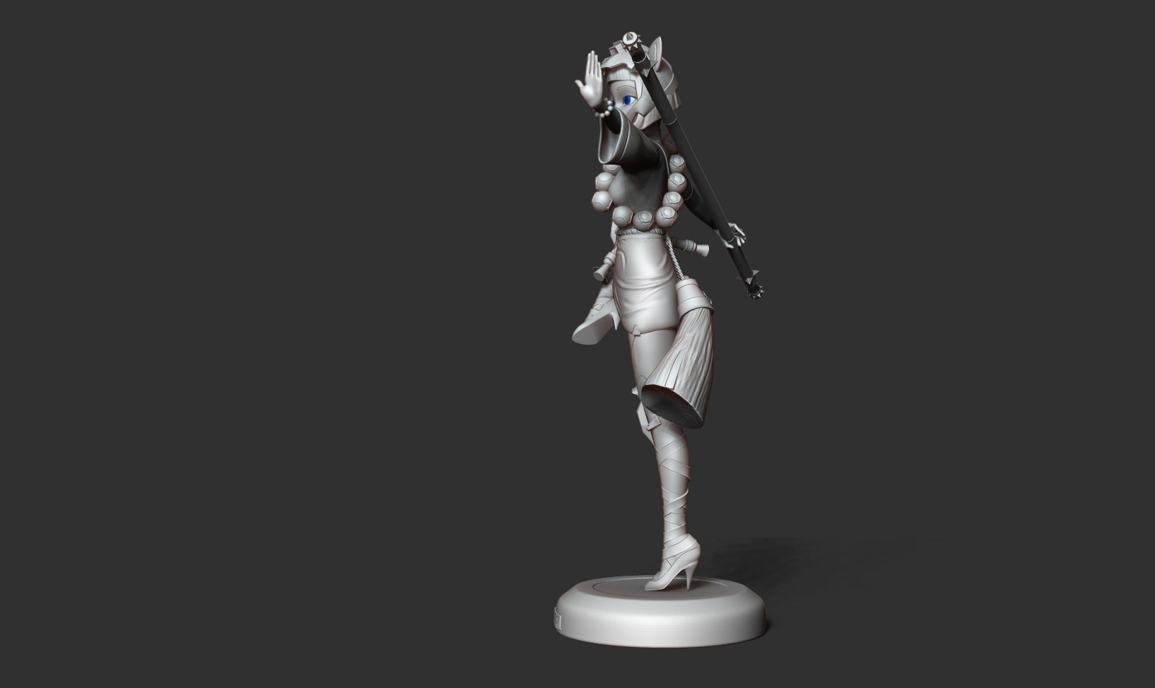 Cat girl Fanart 3D print model_10