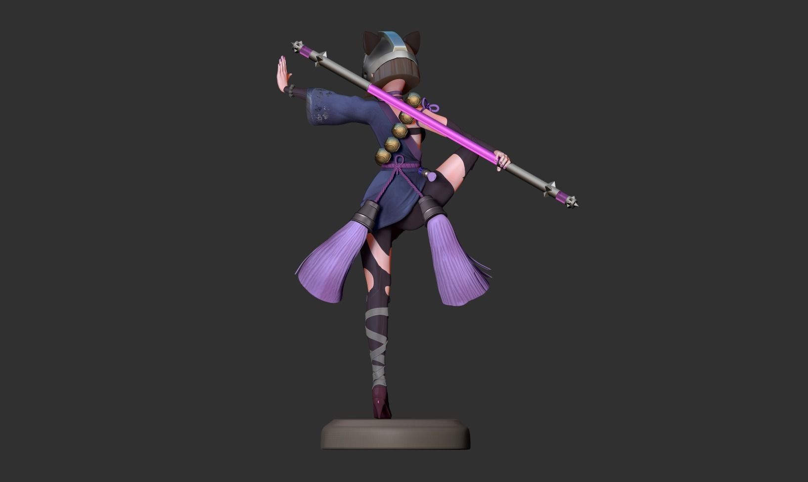 Cat girl Fanart 3D print model_4