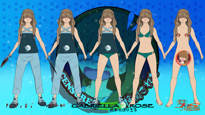 NPR Character Model-Gabriella Rose -Original Character- Low-poly 3D model