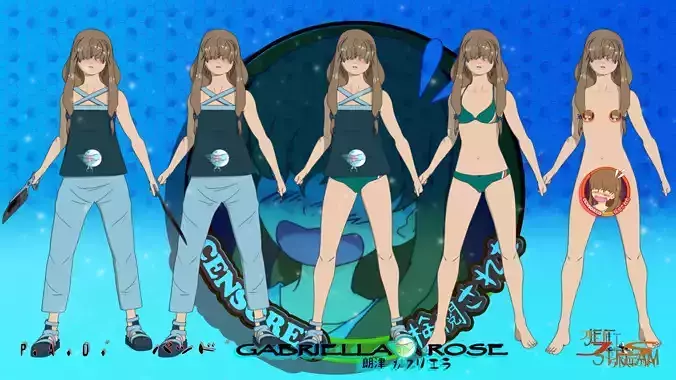 NPR Character Model-Gabriella Rose -Original Character- Low-poly 3D model