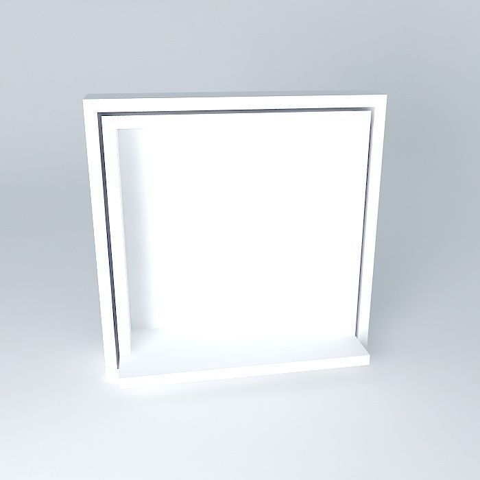 Willow square thin2 Free 3D model_2