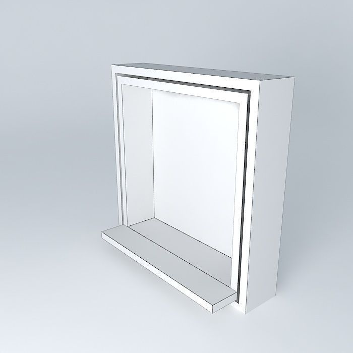 Willow square thin2 Free 3D model_4