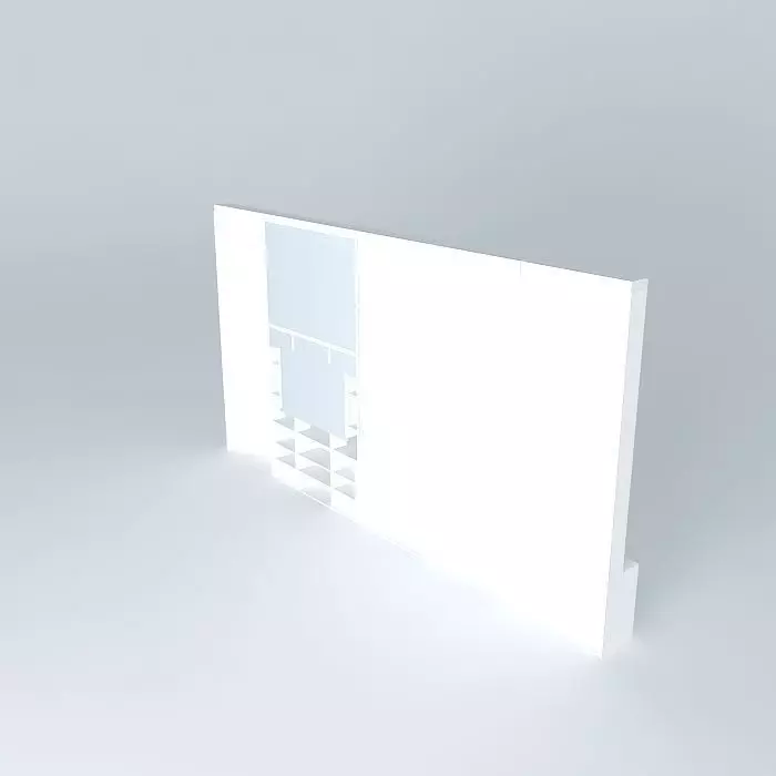 stennew3 wall with light Free 3D model