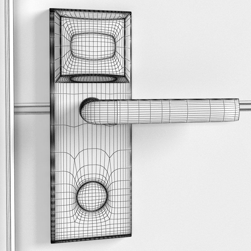 Hotel Door 3D model_3