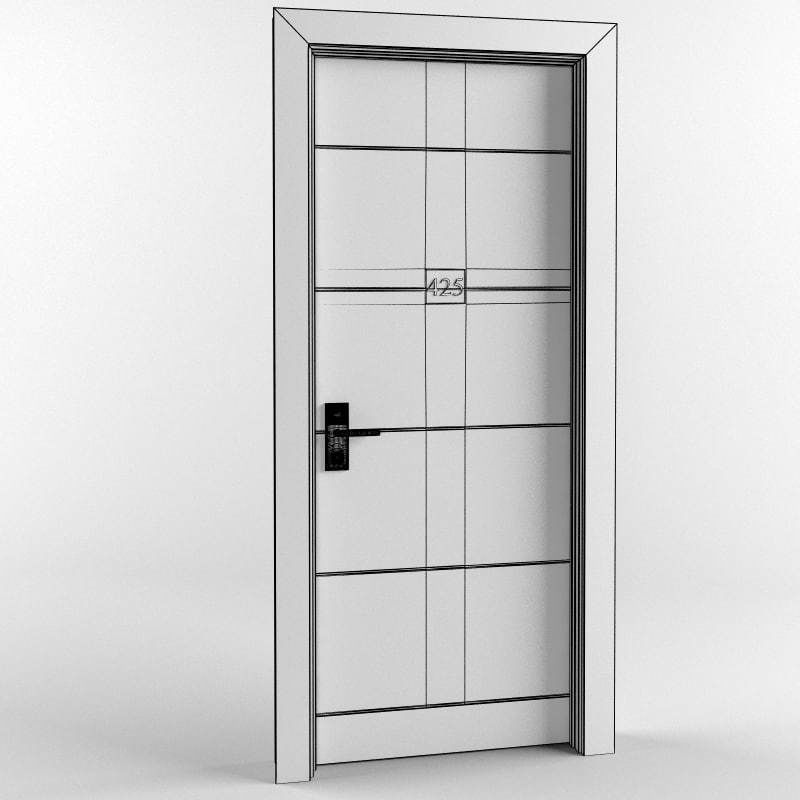 Hotel Door 3D model_4