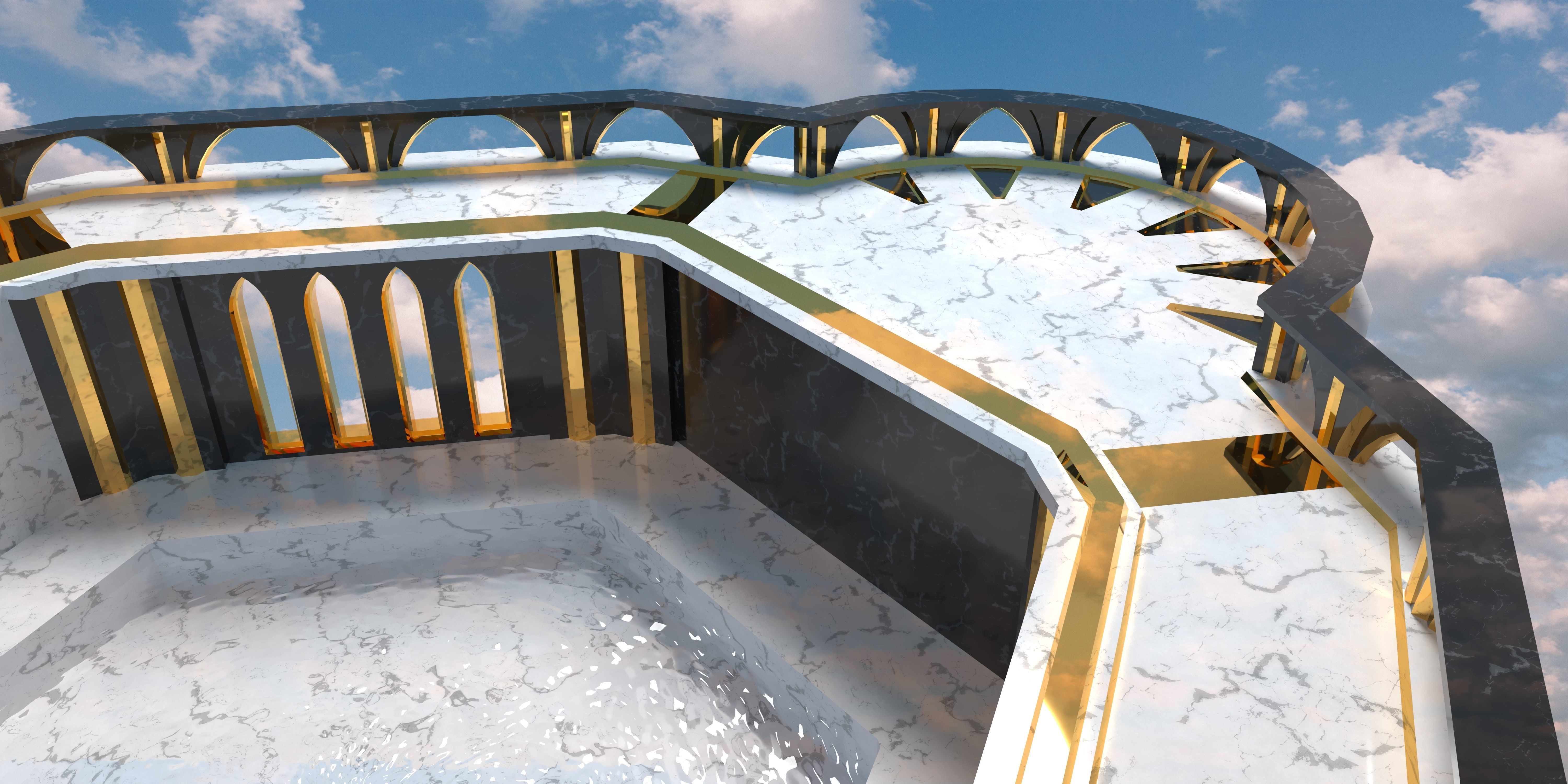 Empyrean Throne Low-poly 3D model_4