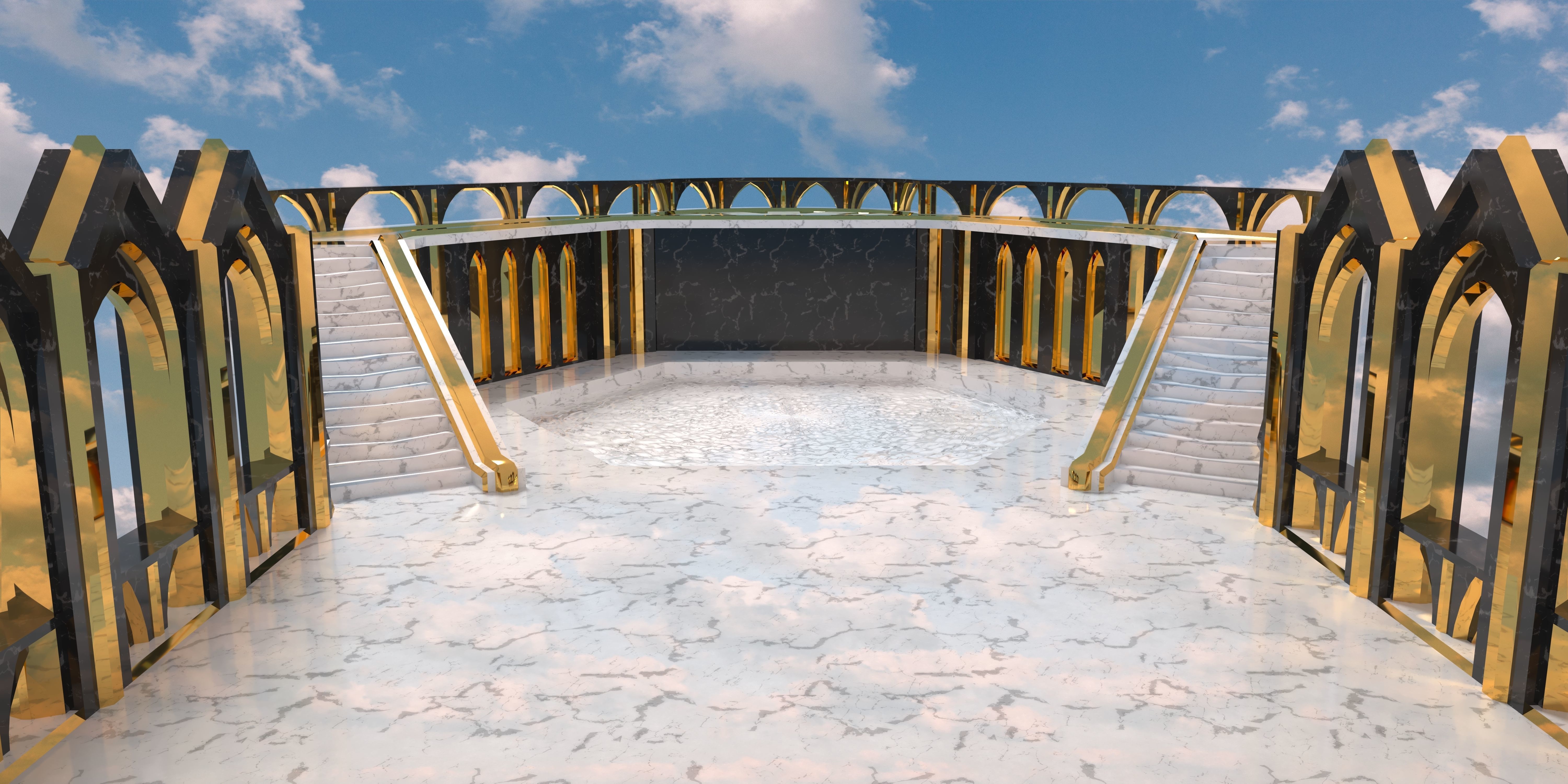Empyrean Throne Low-poly 3D model_1